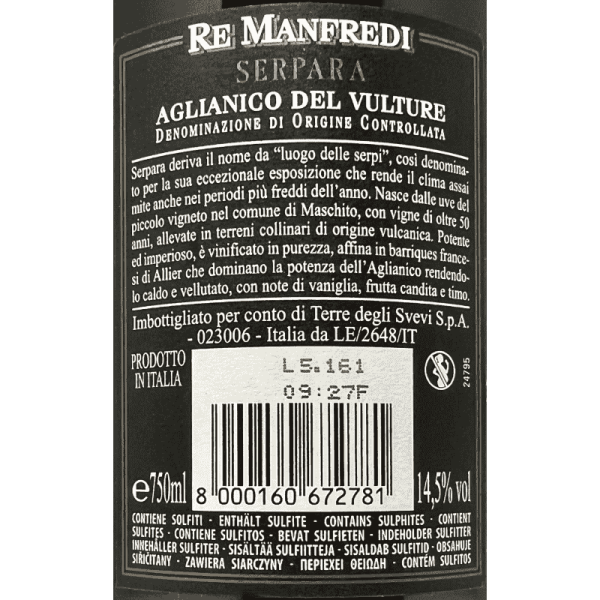 Aglianico del Vulture Superiore...