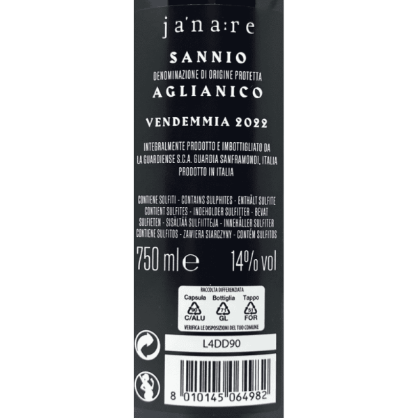 Aglianico Janare Anima Lavica Sannio...