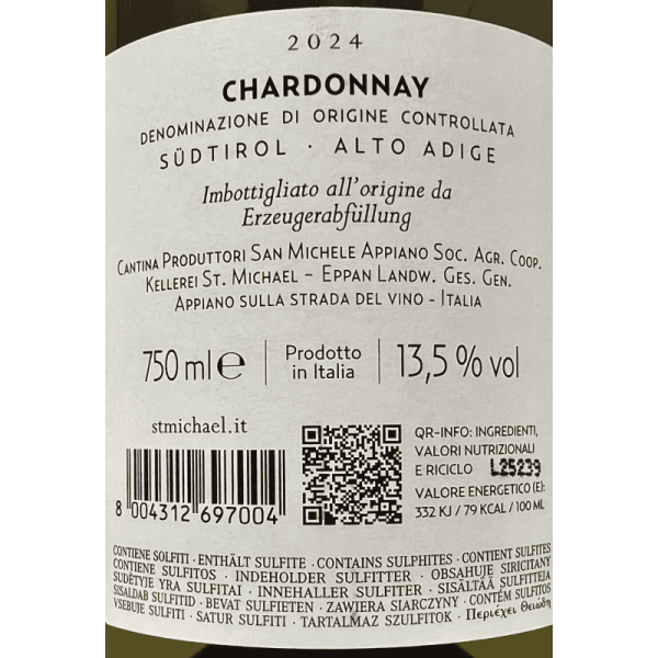 Chardonnay Alto Adige DOC 2024 - St....