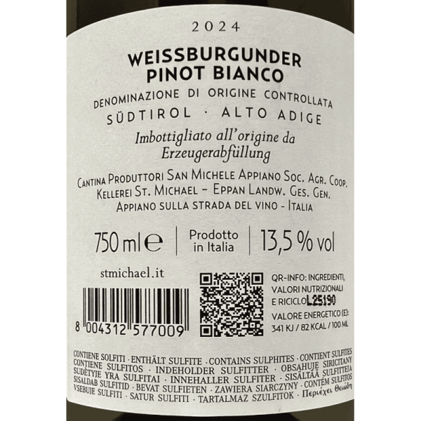 Weissburgunder Alto Adige DOC 2024 -...