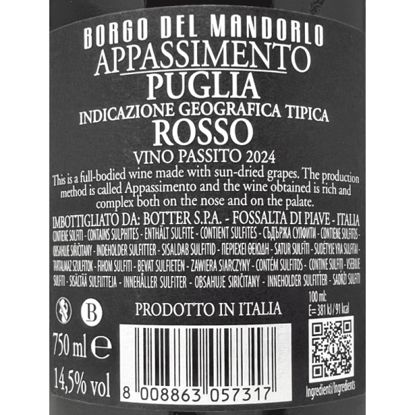 Appassimento Rosso Puglia IGT 2024 -...