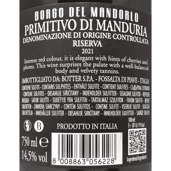 Primitivo di Manduria Riserva DOC...