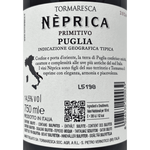 Primitivo Neprica Salento IGT 2024 -...