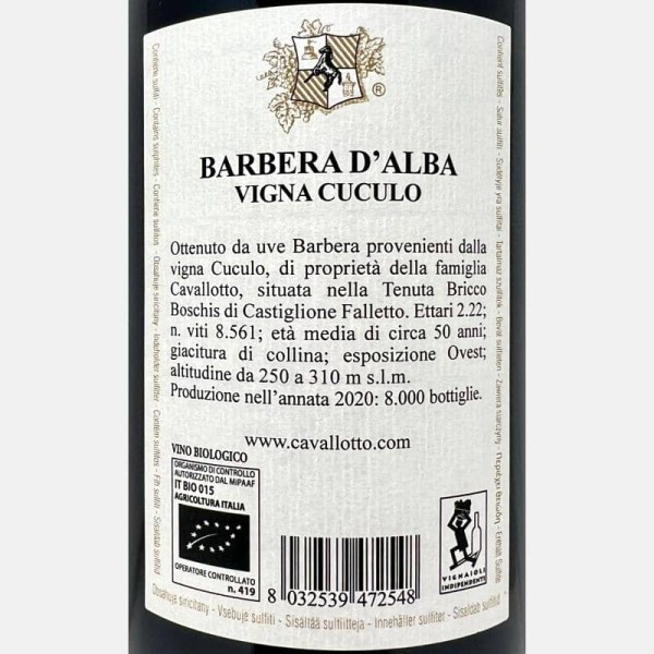 Barbera D'Alba Vigna del Cuculo DOC...