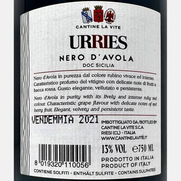 Nero d´Avola Urries Sicilia DOC 2021...