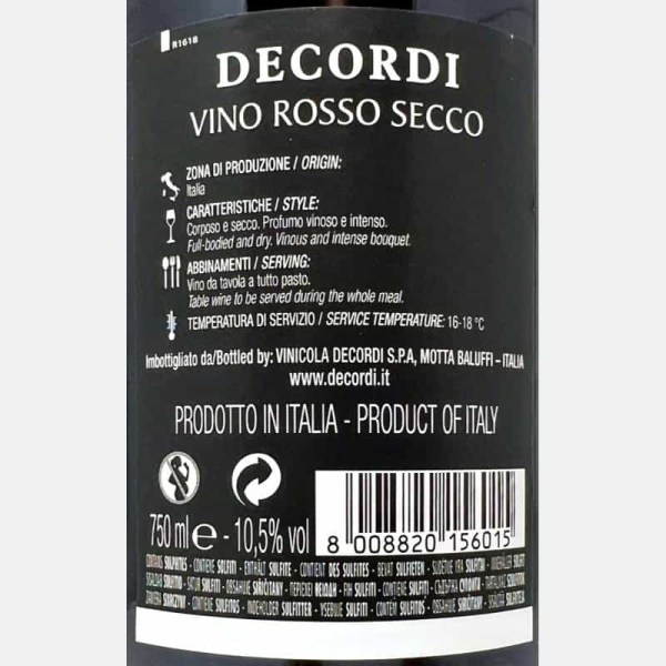 Vino Rosso Secco - Decordi