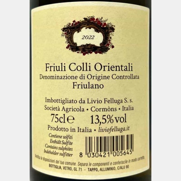 Friulano Friuli Colli Orientali DOC...