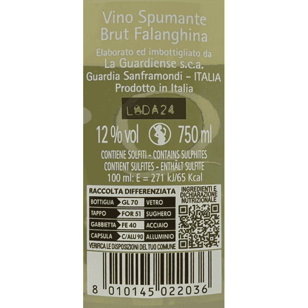Spumante Falanghina Brut - La Guardiense