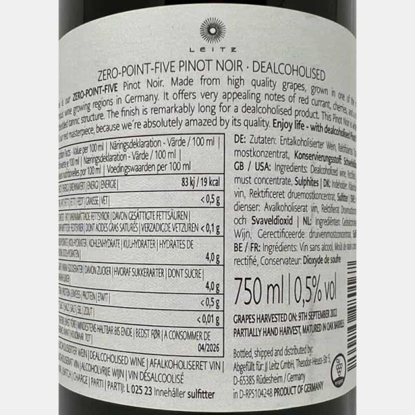 Pinot Noir Zero-Point-Five...