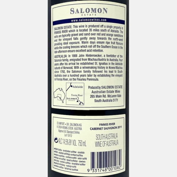 Cabernet Sauvignon Finniss River 2011...