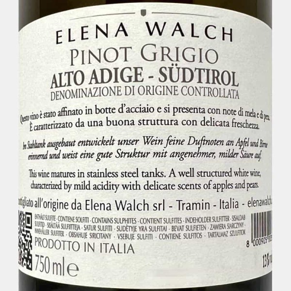 Pinot Grigio Alto Adige DOC 2022 -...
