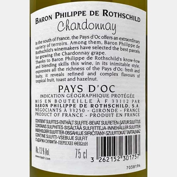 Chardonnay Les Cepages Pays d'Oc IGP...