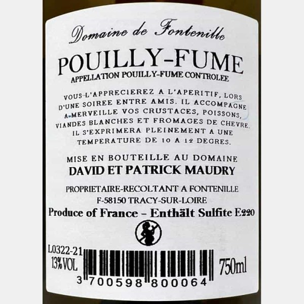 Pouilly Fume AOP 2021 - Domaine de...
