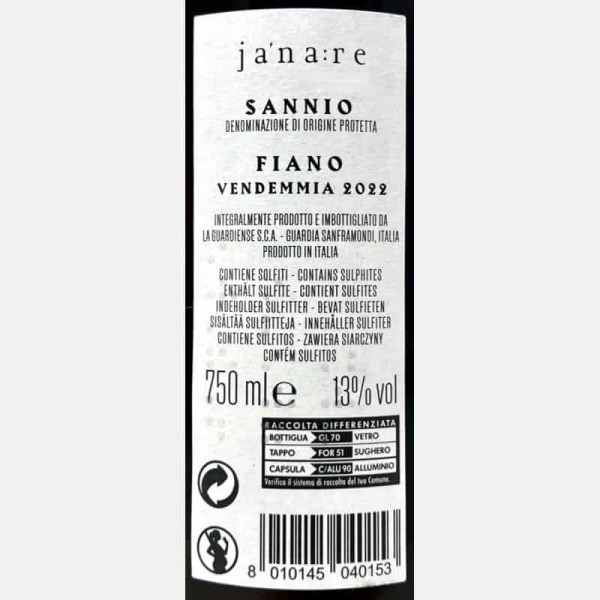 Fiano Janare Colle di Tilio Sannio...