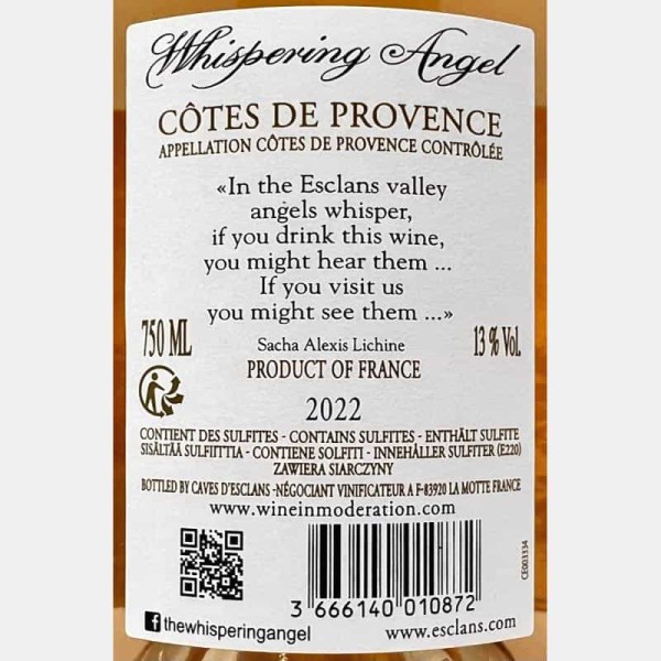Rosé Whispering Angel Cotes de...