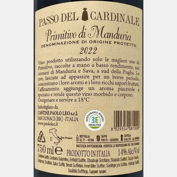 Primitivo di Manduria Passo del...
