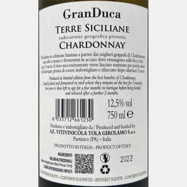 Chardonnay Granduca Terre Siciliane...