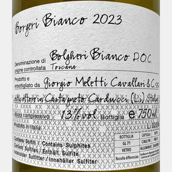 Bolgheri Bianco Borgeri DOC 2023 -...