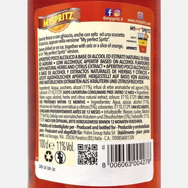MySpritz Traditional Aperitif 1L -...