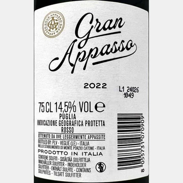 Gran Appasso Rosso Puglia IGP 2022 -...