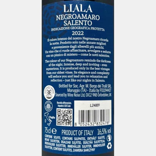 Negroamaro Liala Salento IGP 2022 -...