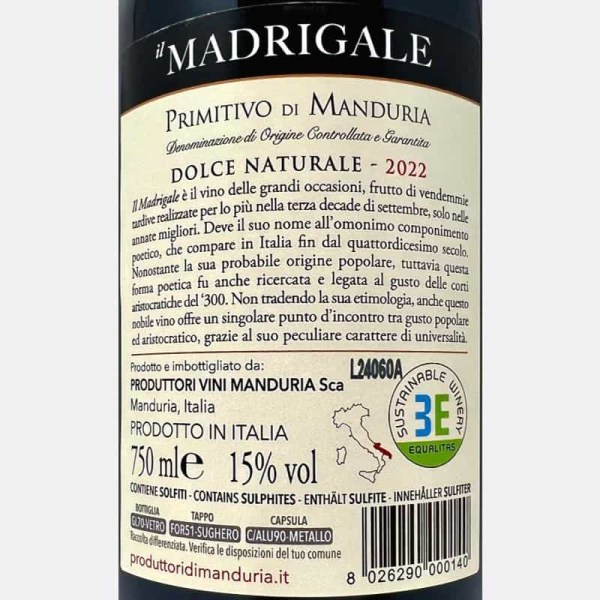 Primitivo di Manduria Dolce Naturale...