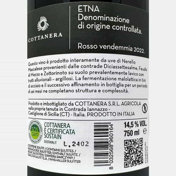 Etna Rosso DOC 2022 - Cottanera