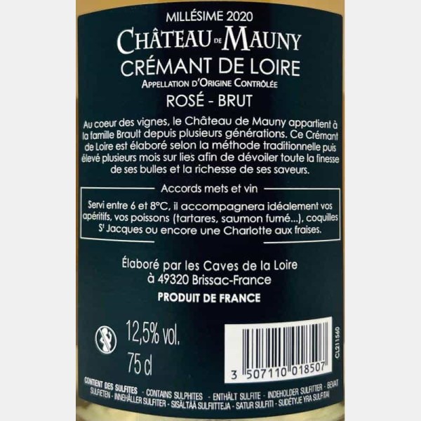 Cremant de Loire Rosé Brut Millesime...