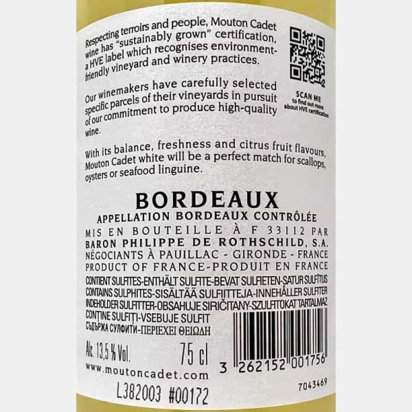 Mouton Cadet Blanc Bordeaux AOC 2023...