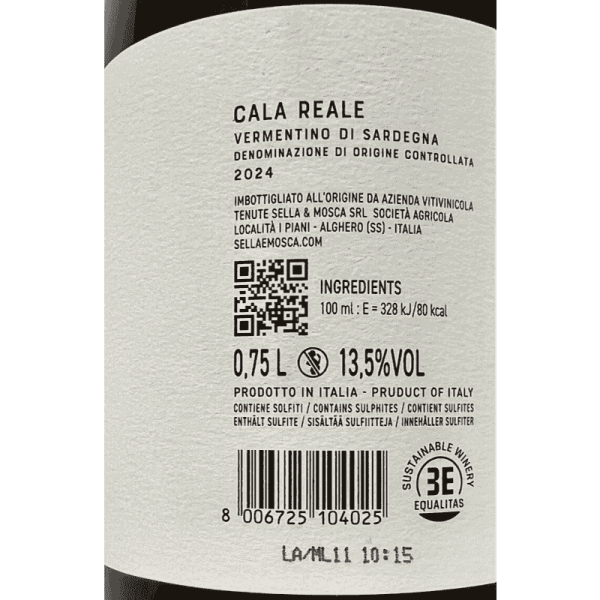 Vermentino di Sardegna Cala Reale DOC...