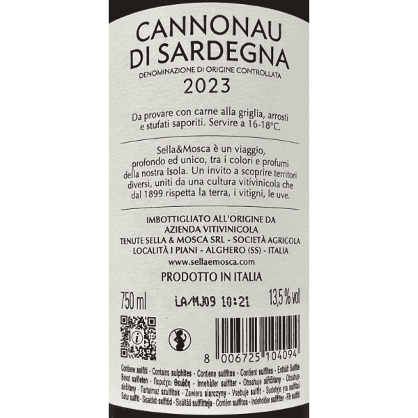 Cannonau di Sardegna DOC 2023 - Sella...
