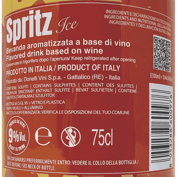 Spritz Ice Cocktail Ready to Drink -...